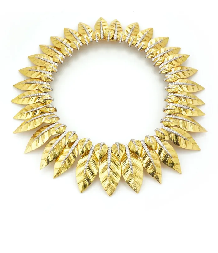 David Webb Workshop Necklaces Laurel Leaf Necklace