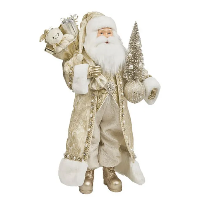 December Diamonds December Diamonds Santa Friends 20 Gold Fabric Santa With Tree Figurine Necklaces December Diamonds December Diamonds Santa Friends 20 Gold Fabric Santa With Tree Figurine Necklaces