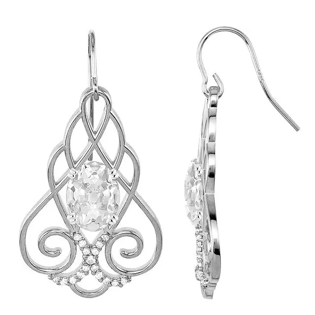 Earrings Elegant Drop Earrings 425 Ct For Her Oval Old Miner Real Diamond HarryChadEntcom