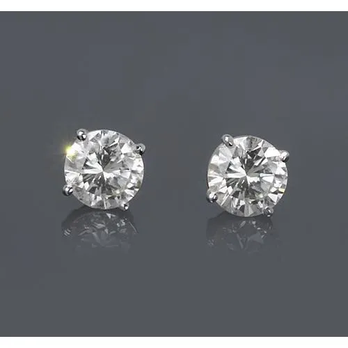 Earrings GB 150 Carats Round Natural Earth Mined Diamond Stud Earring Earrings GB 150 Carats Round Natural Earth Mined Diamond Stud Earring