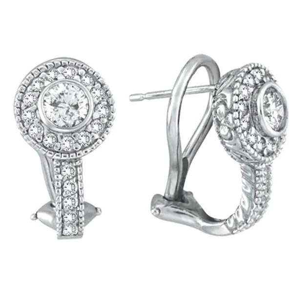 Earrings GB Bezel Natural Earth Mined Diamond Drop Earrings White Gold 113 Carats 14K White Gold Earrings GB Bezel Natural Earth Mined Diamond Drop Earrings White Gold 113 Carats 14K White Gold