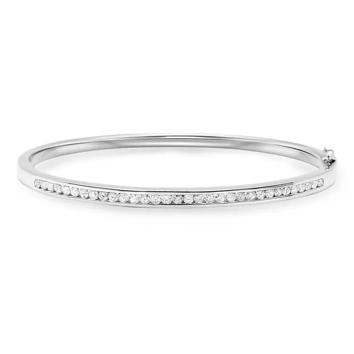 Earrings GB Round Real Natural Earth Mined Diamond Bangle White Gold Fine Jewelry 3 Carats Earrings GB Round Real Natural Earth Mined Diamond Bangle White Gold Fine Jewelry 3 Carats