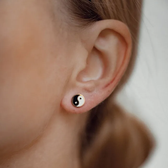 Earrings Yin Yang Stud Earrings Hey Happiness Earrings Yin Yang Stud Earrings Hey Happiness