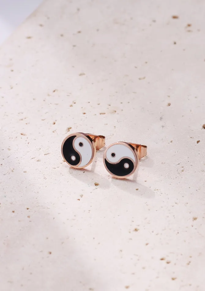 Earrings Yin Yang Stud Earrings Hey Happiness Earrings Yin Yang Stud Earrings Hey Happiness