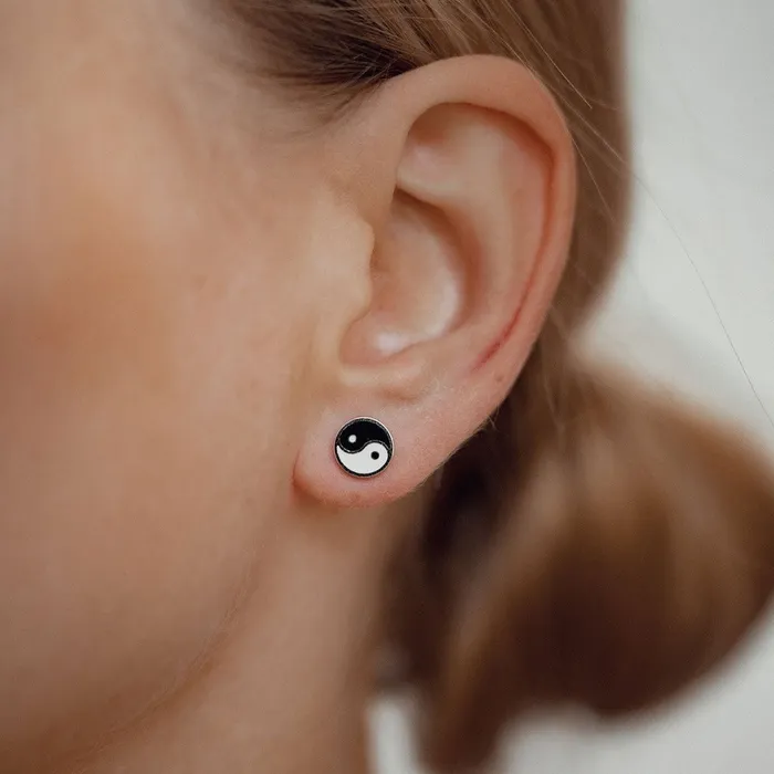 Earrings Yin Yang Stud Earrings Hey Happiness Earrings Yin Yang Stud Earrings Hey Happiness