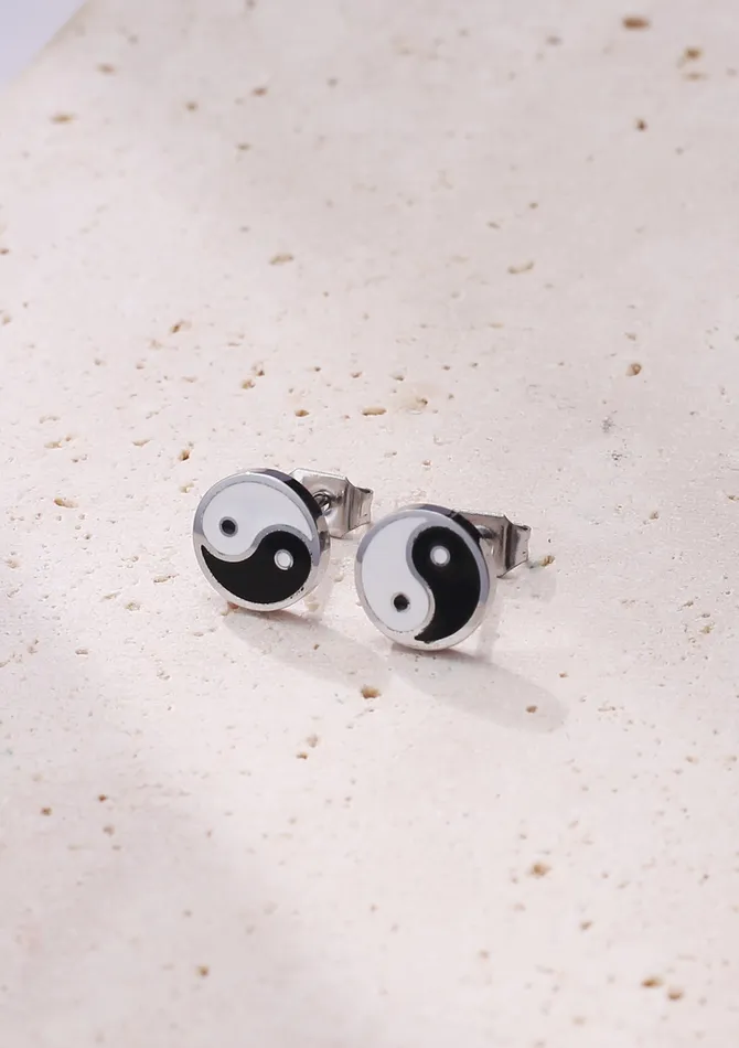 Earrings Yin Yang Stud Earrings Hey Happiness Earrings Yin Yang Stud Earrings Hey Happiness