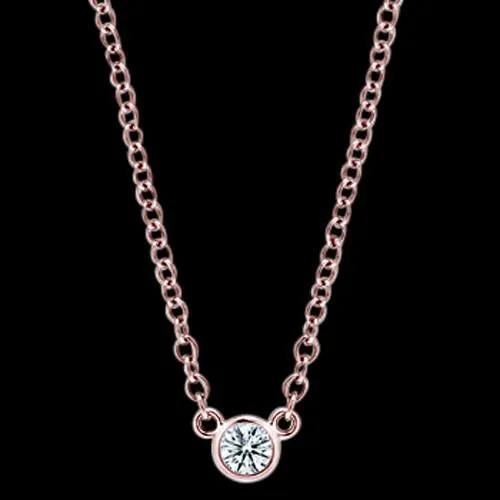 GB 151 Carat Natural Earth Mined Diamond 16 Or 18 Pendant Necklace Rose Gold Yard Bezel Set Necklaces GB 151 Carat Natural Earth Mined Diamond 16 Or 18 Pendant Necklace Rose Gold Yard Bezel Set Necklaces