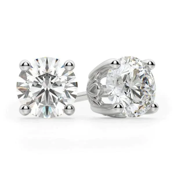 GB 3 Ct Natural Earth Mined Diamond Prong Set Earrings Earrings
