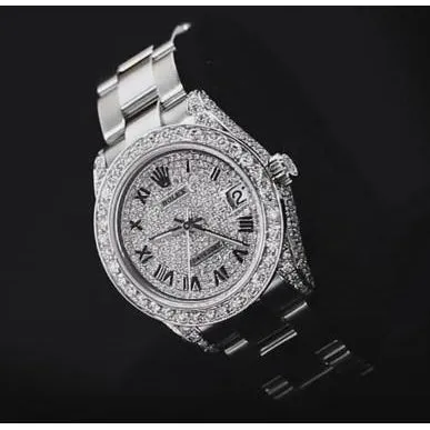GB Bracelets Custom Diamond Dial Bezel Rolex Watch Datejust Ladies Bracelet Ss