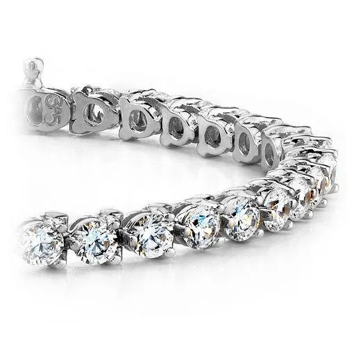 GB Bracelets Sparkling Round Cut Natural Earth Mined Diamond Tennis Bracelet 450 Carat WG 14K GB Bracelets Sparkling Round Cut Natural Earth Mined Diamond Tennis Bracelet 450 Carat WG 14K