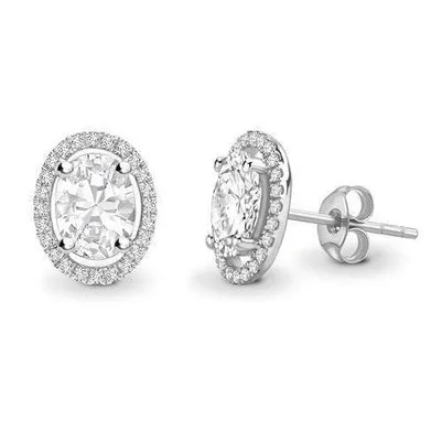 GB Earrings Women Studs Earrings 310 Carats Prong Set Natural Earth Mined Diamonds White Gold 14K GB Earrings Women Studs Earrings 310 Carats Prong Set Natural Earth Mined Diamonds White Gold 14K