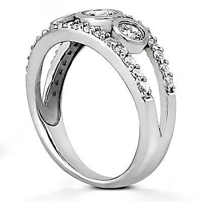 GB Rings 146 Carat 3 Stone Natural Earth Mined Diamond Engagement Ring With Accents White Gold GB Rings 146 Carat 3 Stone Natural Earth Mined Diamond Engagement Ring With Accents White Gold