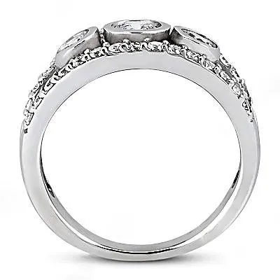 GB Rings 146 Carat 3 Stone Natural Earth Mined Diamond Engagement Ring With Accents White Gold GB Rings 146 Carat 3 Stone Natural Earth Mined Diamond Engagement Ring With Accents White Gold