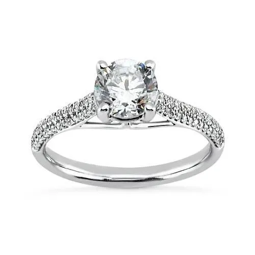 GB Rings 225 Ct Prong Set Round Brilliant Natural Earth Mined Diamonds Ring With Accents GB Rings 225 Ct Prong Set Round Brilliant Natural Earth Mined Diamonds Ring With Accents