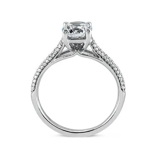 GB Rings 225 Ct Prong Set Round Brilliant Natural Earth Mined Diamonds Ring With Accents