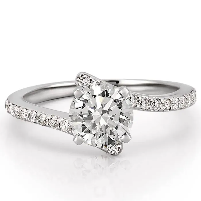 GB Rings 2 Carat Real Round Natural Earth Mined Diamond Ring
