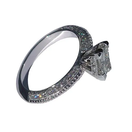 GB Rings 350 Carat Princess Real Natural Earth Mined Diamond Engagement Ring Micro Pave GB Rings 350 Carat Princess Real Natural Earth Mined Diamond Engagement Ring Micro Pave