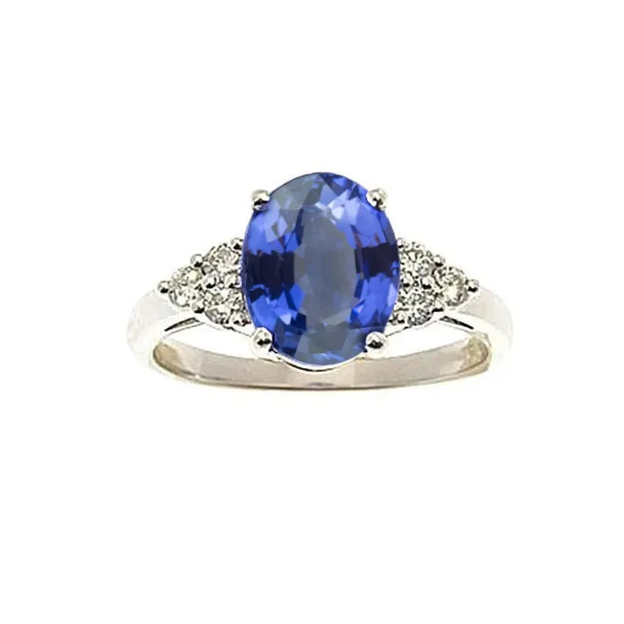GB Rings 530 Ct Oval Sri Lankan Sapphire Natural Earth Mined Diamond Ring White Gold 14K GB Rings 530 Ct Oval Sri Lankan Sapphire Natural Earth Mined Diamond Ring White Gold 14K