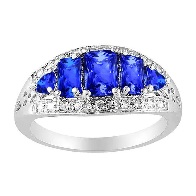 GB Rings 551 Carat Sri Lankan Sapphire Natural Earth Mined Diamonds Beautiful Ring White Gold 14K GB Rings 551 Carat Sri Lankan Sapphire Natural Earth Mined Diamonds Beautiful Ring White Gold 14K