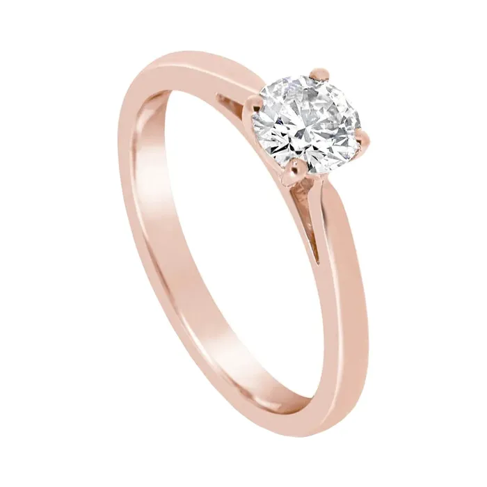 GB Rings Rose Gold Solitaire 1 Carat Natural Earth Mined Diamond Engagement Ring New 4 Prongs GB Rings Rose Gold Solitaire 1 Carat Natural Earth Mined Diamond Engagement Ring New 4 Prongs