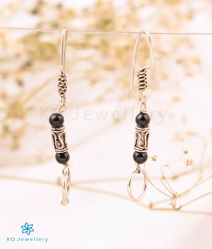 Gemstone Earrings The Black Onyx Silver Gemstone Earring