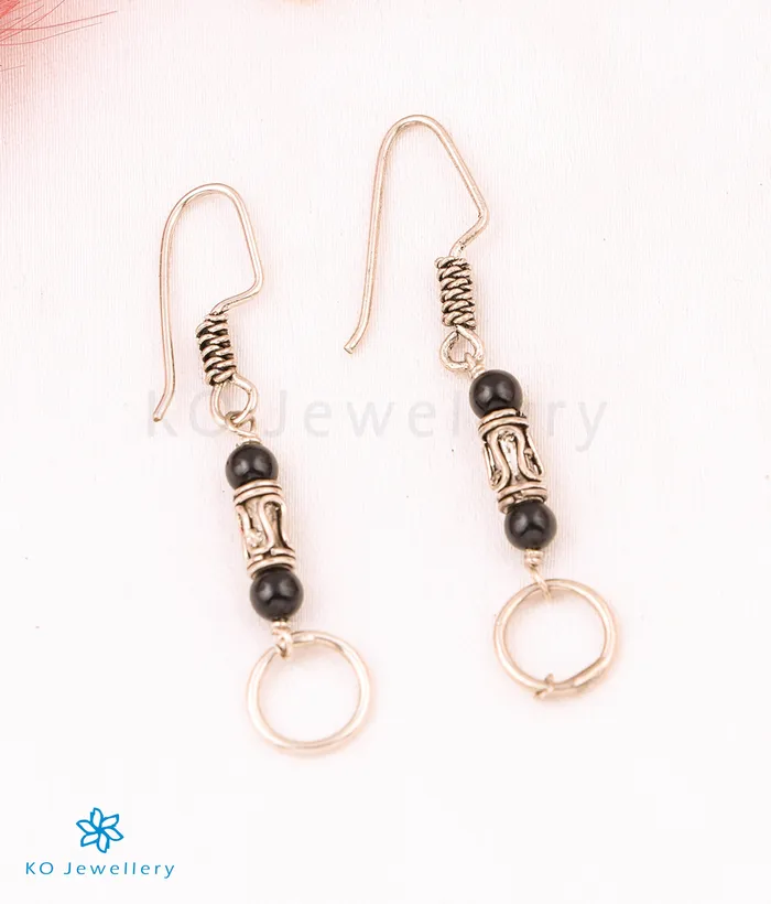 Gemstone Earrings The Black Onyx Silver Gemstone Earring
