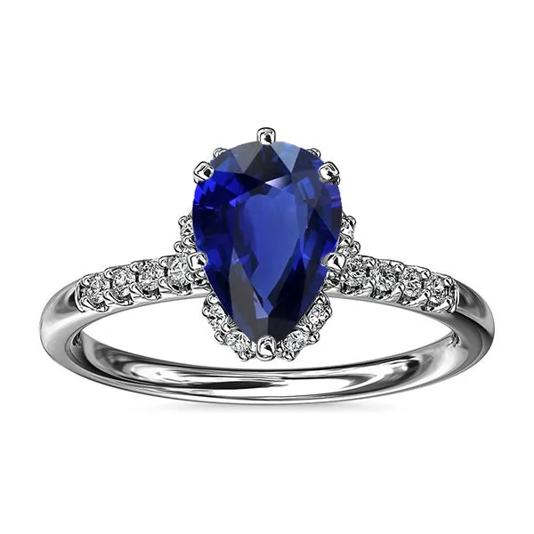 Gold Halo Natural Earth Mined Diamond Jewelry Pear Blue Sapphire Gemstone Ring 350 Carats HarryChadEntcom Rings Gold Halo Natural Earth Mined Diamond Jewelry Pear Blue Sapphire Gemstone Ring 350 Carats HarryChadEntcom Rings
