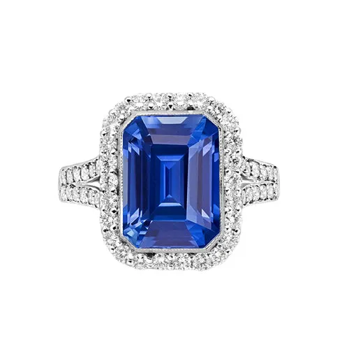 Halo Natural Earth Mined Diamond Bezel Set Emerald Blue Sapphire Engagement Ring 4 Carats HarryChadEntcom Rings Halo Natural Earth Mined Diamond Bezel Set Emerald Blue Sapphire Engagement Ring 4 Carats HarryChadEntcom Rings