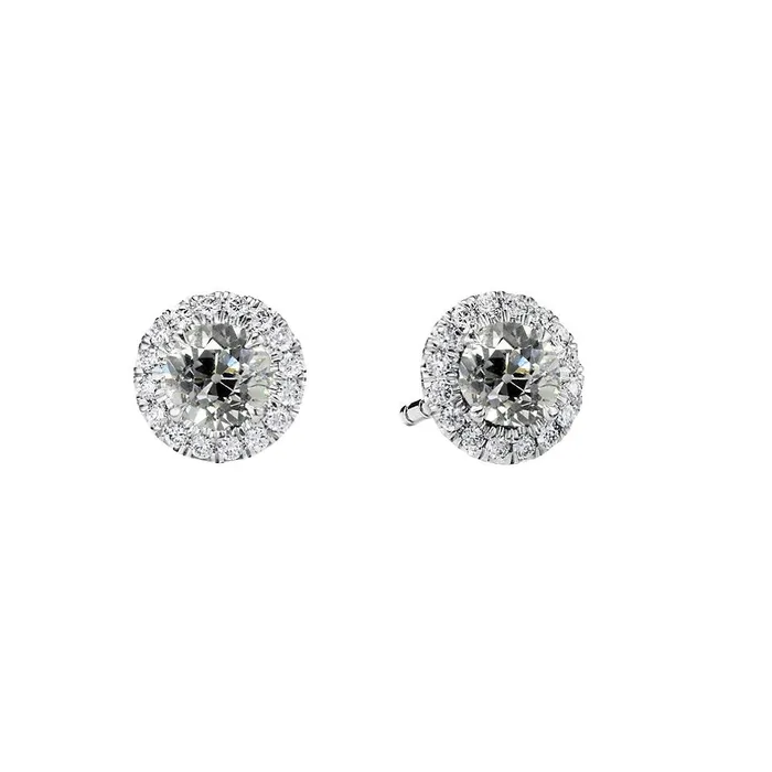 HarryChadEntcom Earrings 4 Carats Halo Stud Earrings Old Miner Natural Earth Mined Diamonds White Gold 14K Jewelry HarryChadEntcom Earrings 4 Carats Halo Stud Earrings Old Miner Natural Earth Mined Diamonds White Gold 14K Jewelry