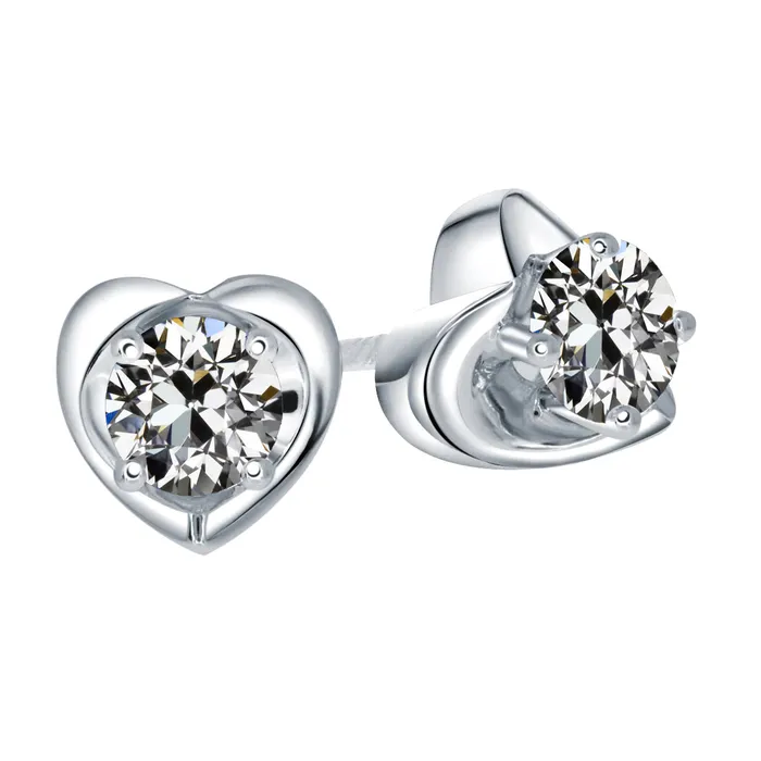 HarryChadEntcom Earrings Round Natural Diamond Old Miner Stud Earrings Heart Style 4 Carats Gold HarryChadEntcom Earrings Round Natural Diamond Old Miner Stud Earrings Heart Style 4 Carats Gold