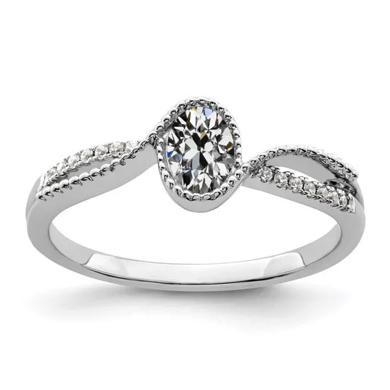 HarryChadEntcom Gold Oval Old Mine Cut Real Natural Earth Mined Diamond Ring Twisted Split Shank 250 Carats Rings HarryChadEntcom Gold Oval Old Mine Cut Real Natural Earth Mined Diamond Ring Twisted Split Shank 250 Carats Rings