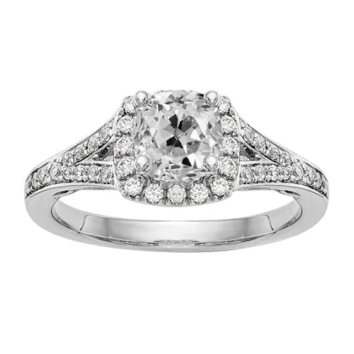 HarryChadEntcom Halo Ring Cushion Old Mine Cut Natural Earth Mined Diamond Prong Split Shank 450 Carats Rings HarryChadEntcom Halo Ring Cushion Old Mine Cut Natural Earth Mined Diamond Prong Split Shank 450 Carats Rings