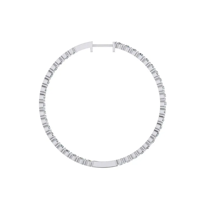 HarryChadEntcom Natural Earth Mined Diamond Hoop Earrings 8 Carats 3 mm Wide 15 Dia Each Gold Earrings HarryChadEntcom Natural Earth Mined Diamond Hoop Earrings 8 Carats 3 mm Wide 15 Dia Each Gold Earrings