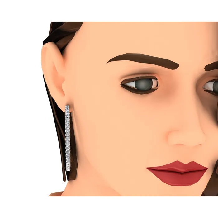 HarryChadEntcom Natural Earth Mined Diamond Hoop Earrings 8 Carats 3 mm Wide 15 Dia Each Gold Earrings HarryChadEntcom Natural Earth Mined Diamond Hoop Earrings 8 Carats 3 mm Wide 15 Dia Each Gold Earrings