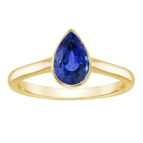HarryChadEntcom Rings 3 Carat Bezel Set Sapphire Engagement Ring