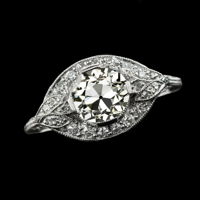 HarryChadEntcom Rings Anniversary Halo Ring Old Cut Round Natural Earth Mined Diamonds 3 Carats Gold Jewelry HarryChadEntcom Rings Anniversary Halo Ring Old Cut Round Natural Earth Mined Diamonds 3 Carats Gold Jewelry