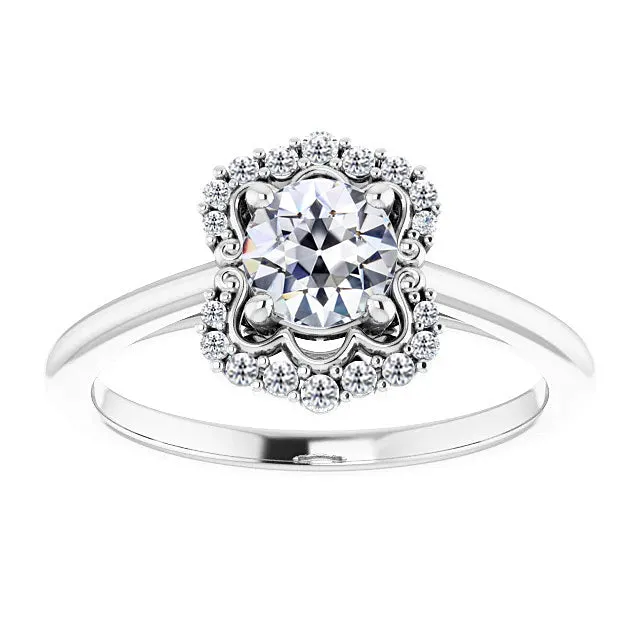 HarryChadEntcom Rings Halo Round Old Mine Cut Real Natural Earth Mined Diamond Ring 4 Prong Set 350 Carats HarryChadEntcom Rings Halo Round Old Mine Cut Real Natural Earth Mined Diamond Ring 4 Prong Set 350 Carats