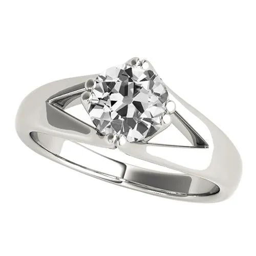 HarryChadEntcom Rings Old Cut Natural Earth Mined Diamond Solitaire Engagement Ring Split Shank 150 Carats HarryChadEntcom Rings Old Cut Natural Earth Mined Diamond Solitaire Engagement Ring Split Shank 150 Carats