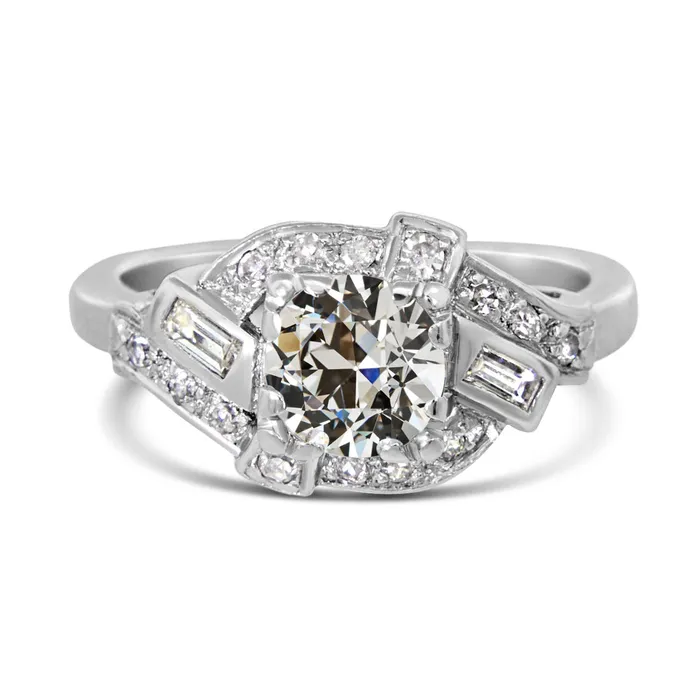 HarryChadEntcom Rings Round Old Miner Real Natural Earth Mined Diamond Wedding Ring White Gold Jewelry 350 Carats