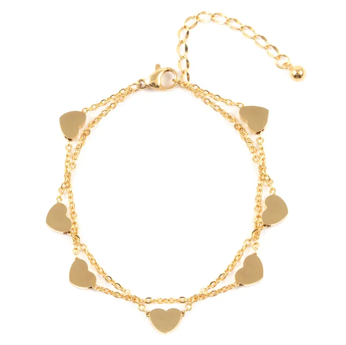 Heart Delicate Bracelet Gold Hey Happiness Bracelets