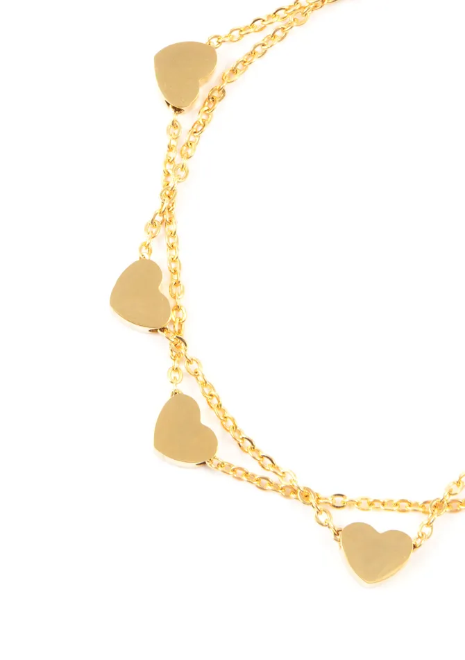 Heart Delicate Bracelet Gold Hey Happiness Bracelets Heart Delicate Bracelet Gold Hey Happiness Bracelets