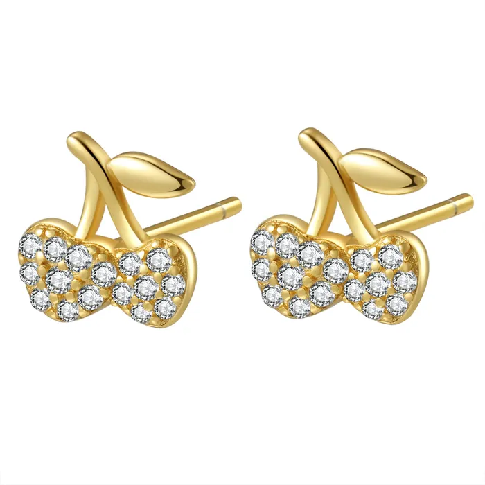 Hey Happiness Earrings Cherries Stud Earring Sterling Silver