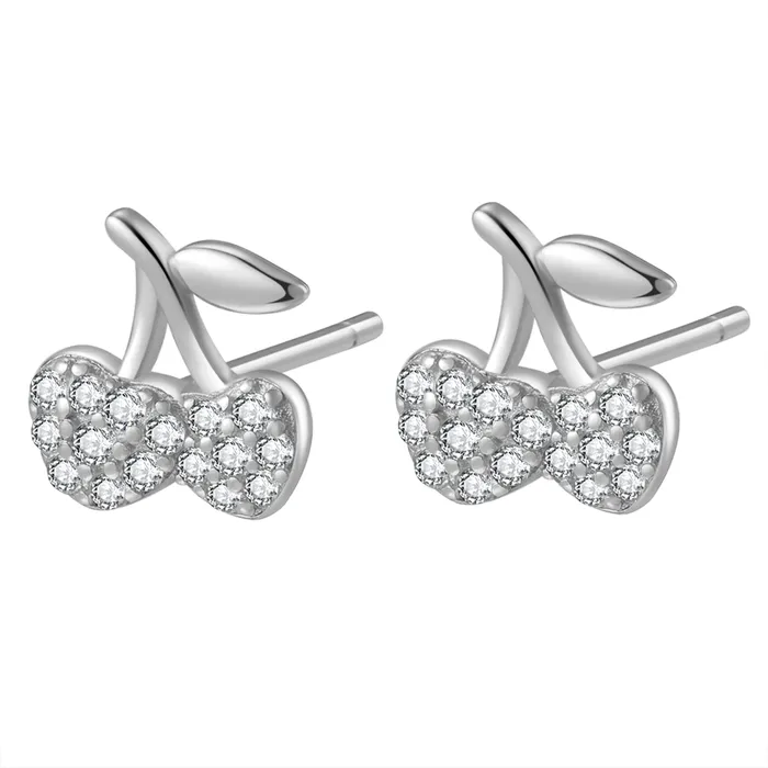 Hey Happiness Earrings Cherries Stud Earring Sterling Silver Hey Happiness Earrings Cherries Stud Earring Sterling Silver