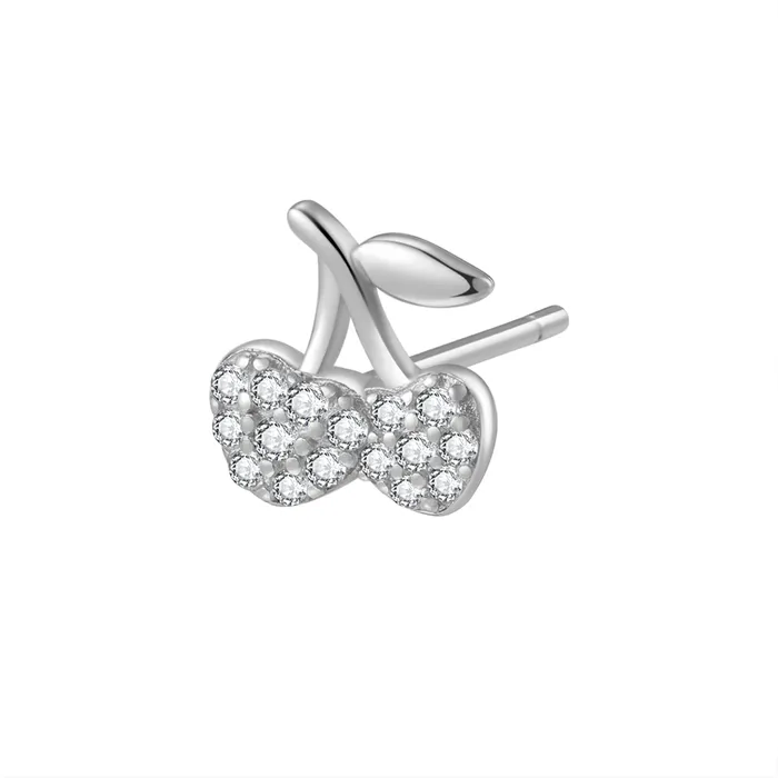Hey Happiness Earrings Cherries Stud Earring Sterling Silver Hey Happiness Earrings Cherries Stud Earring Sterling Silver