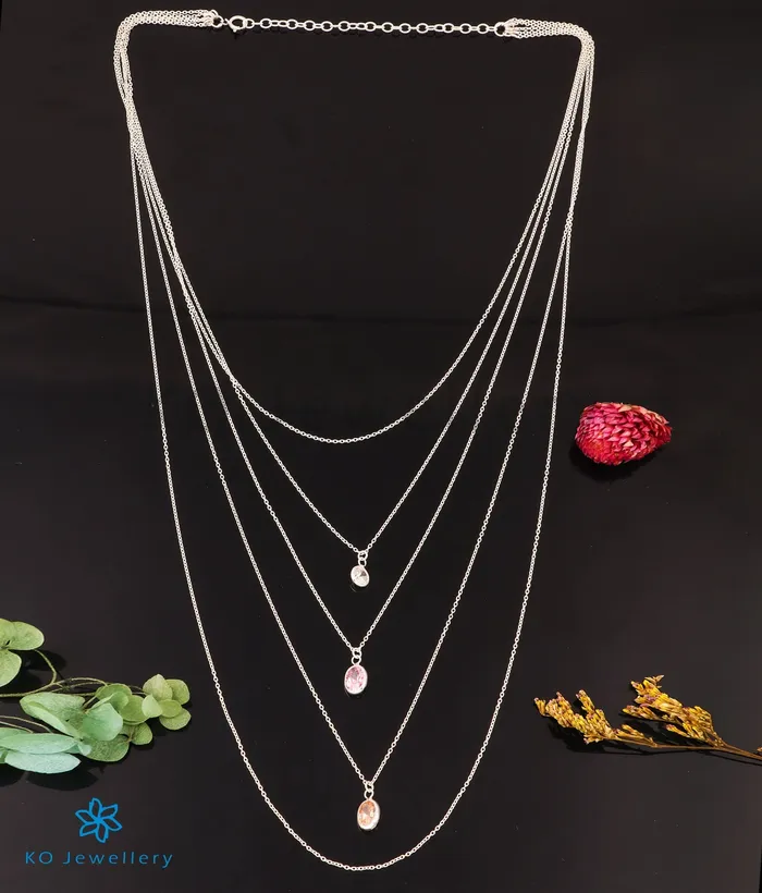 Imported Necklaces The Stunning Silver 5 Layered Necklace