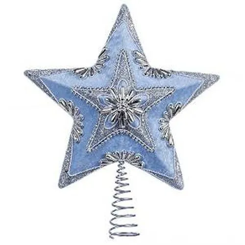 Kurt Adler Pale BlueSilver Star Tree Topper Kurt Adler Necklaces