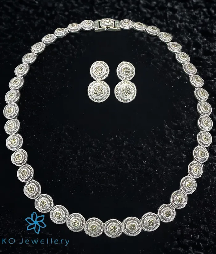 Marcasite Earrings The Sparkling Circles Silver Marcasite Necklace Earrings Marcasite Earrings The Sparkling Circles Silver Marcasite Necklace Earrings