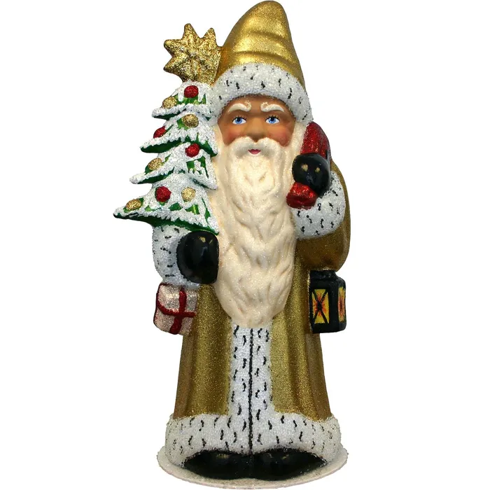 Necklaces Alexander Taron Alexander Taron Schaller Paper Mache Candy Container Santa Gold w Tree Parcel Necklaces Alexander Taron Alexander Taron Schaller Paper Mache Candy Container Santa Gold w Tree Parcel