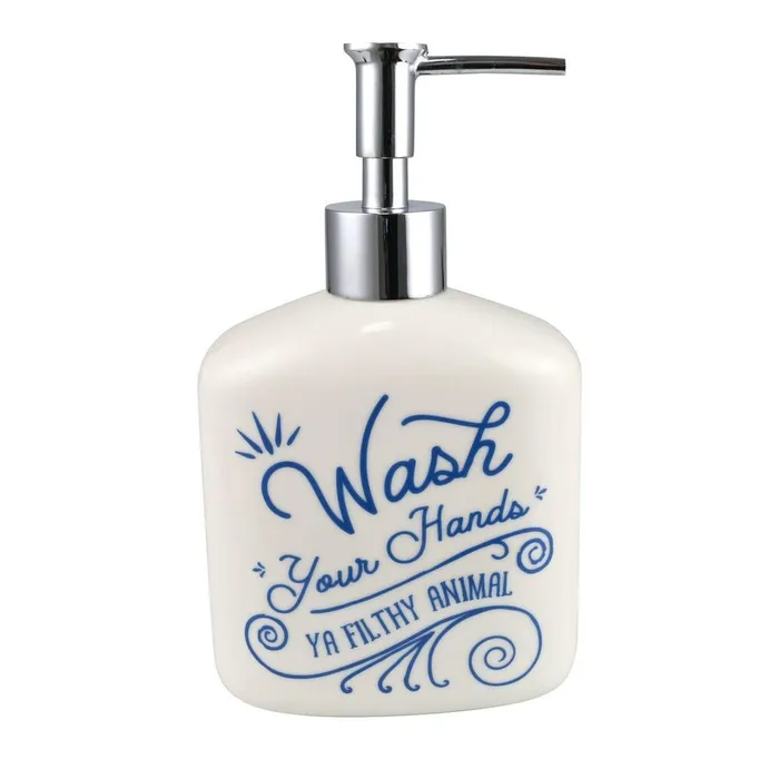 Necklaces Enesco Enesco Our Name Is Mud Soap Dispenser Wash Your Hands