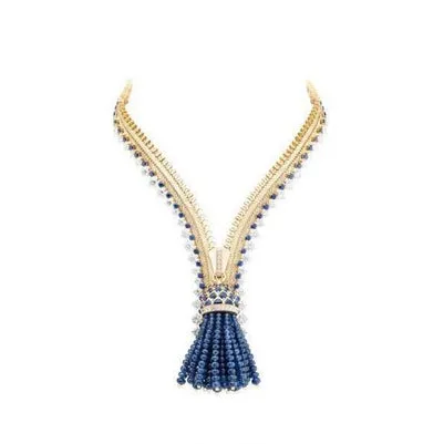Necklaces GB Ceylon Sapphire And Natural Earth Mined Diamonds 25 Ct Ladies Necklace Yellow Gold 14K Necklaces GB Ceylon Sapphire And Natural Earth Mined Diamonds 25 Ct Ladies Necklace Yellow Gold 14K